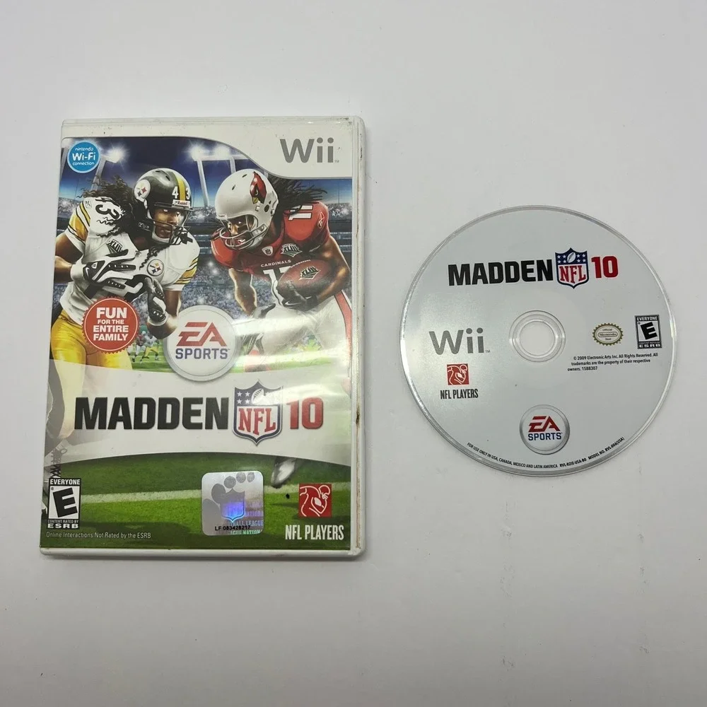 Madden NFL 10 Nintendo Wii Tested &‎ Working Missing Manual Original Case NFL
